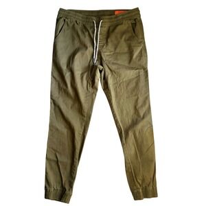 GENE'S SHOP Tribeca Slim Fit Army Green Jogger Pants Cotton Spandex Men's Sz XL